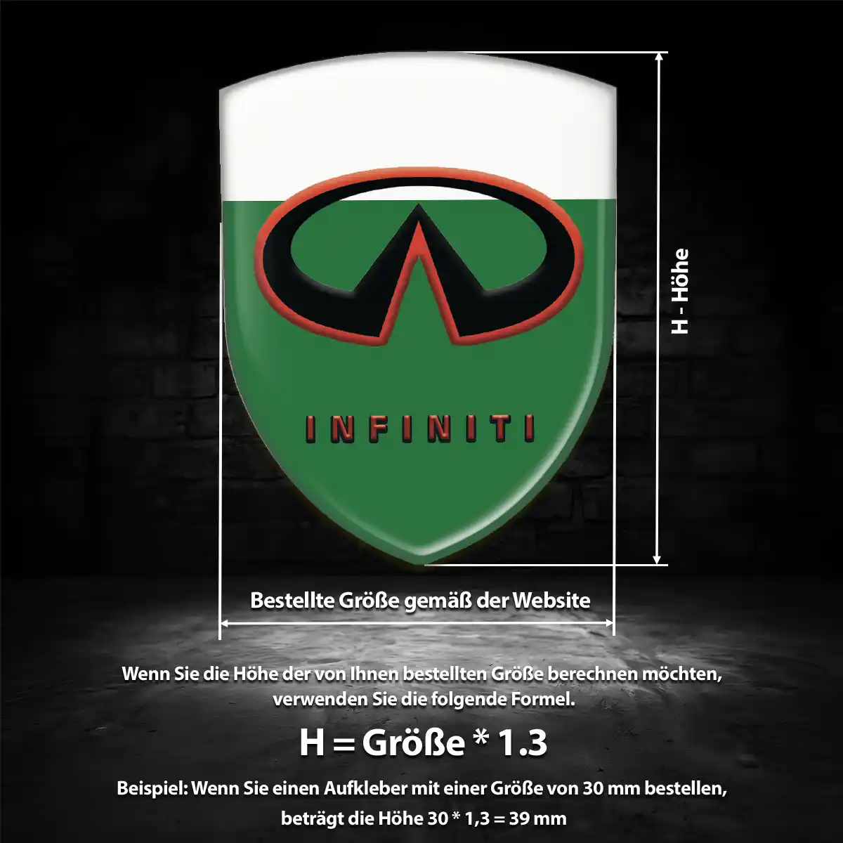 Infiniti 3D Gel Aufkleber Silikon Hohe Qualität