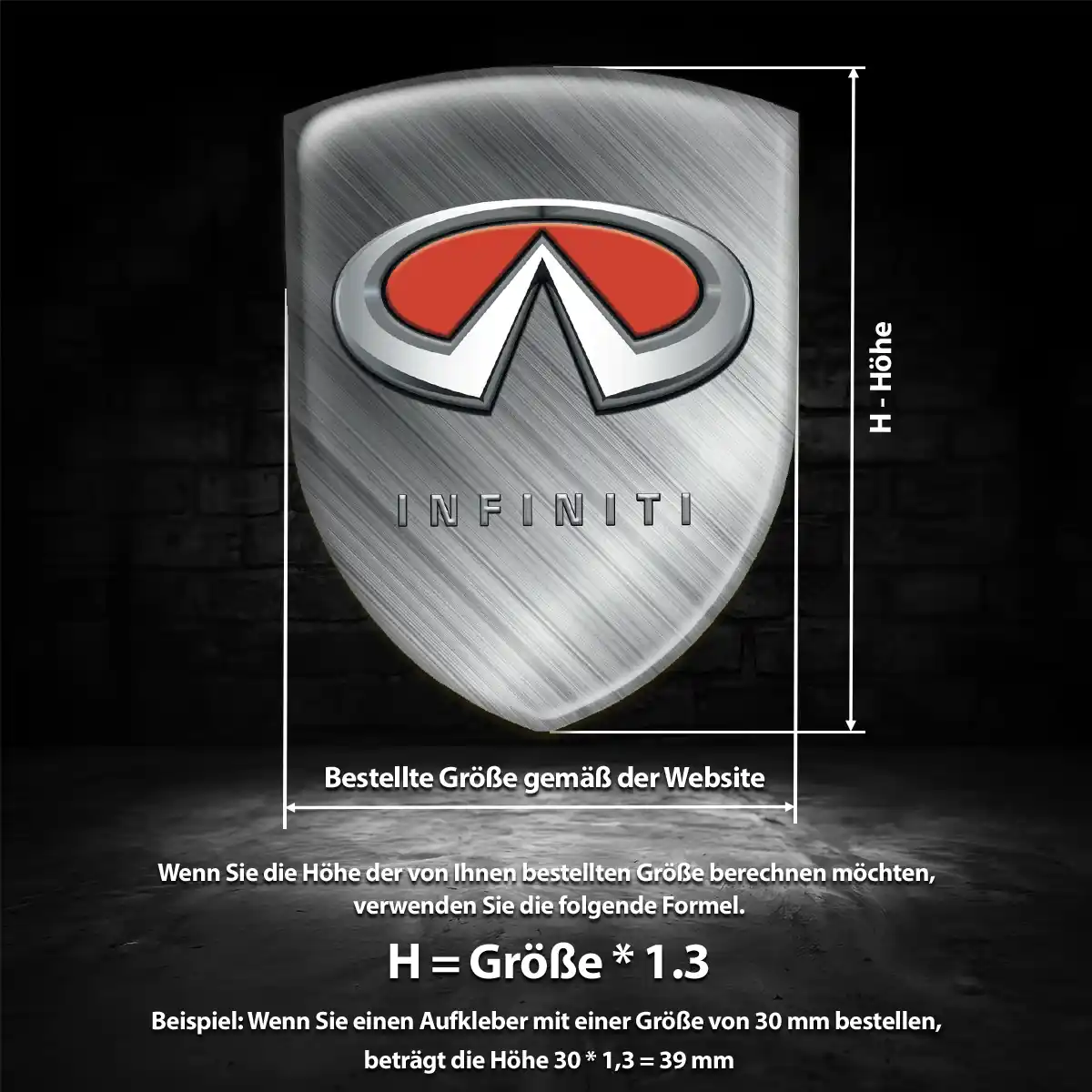 Infiniti 3D Gel Aufkleber Silikon Interieurdesign