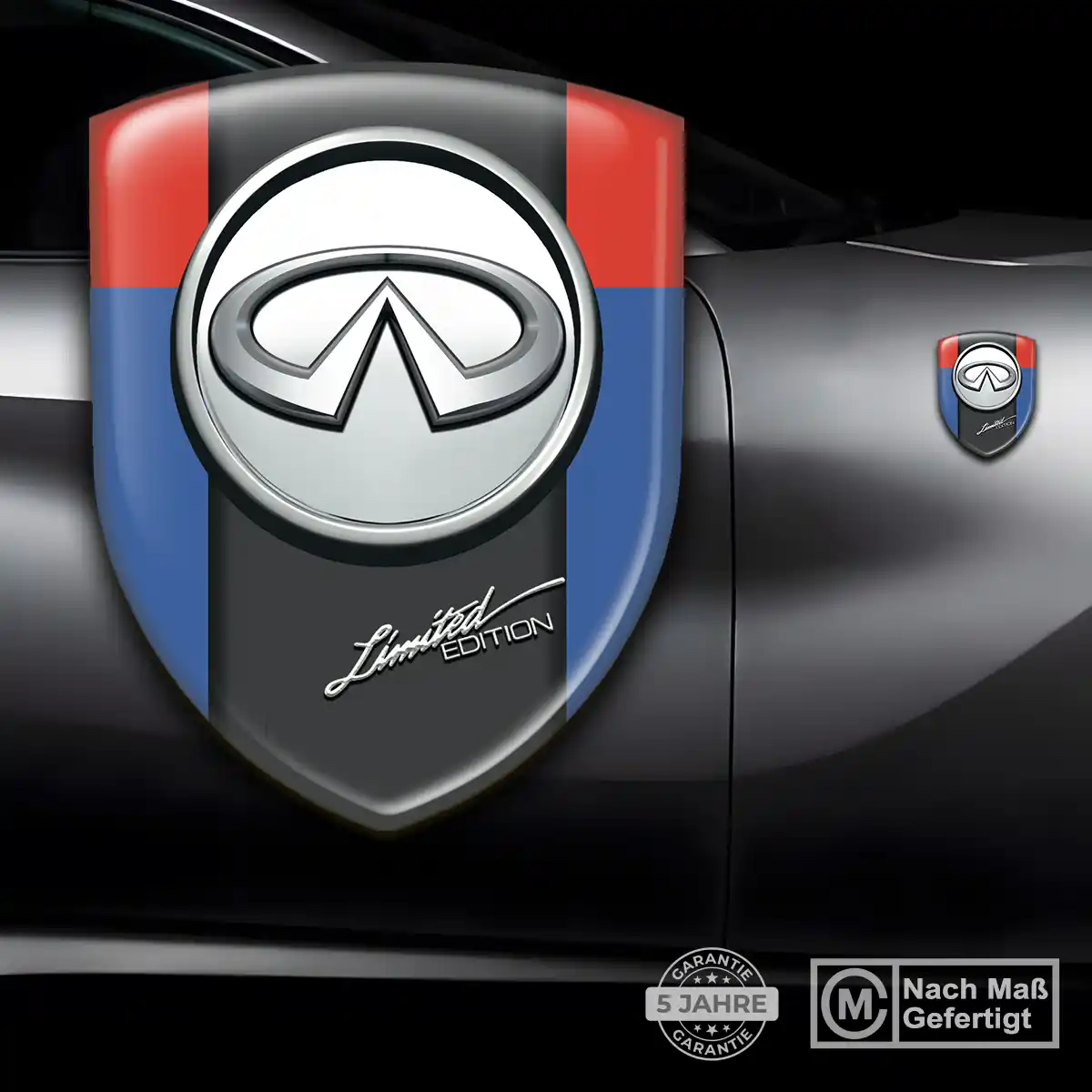 Infiniti 3D Gel Aufkleber Silikon Markenedition