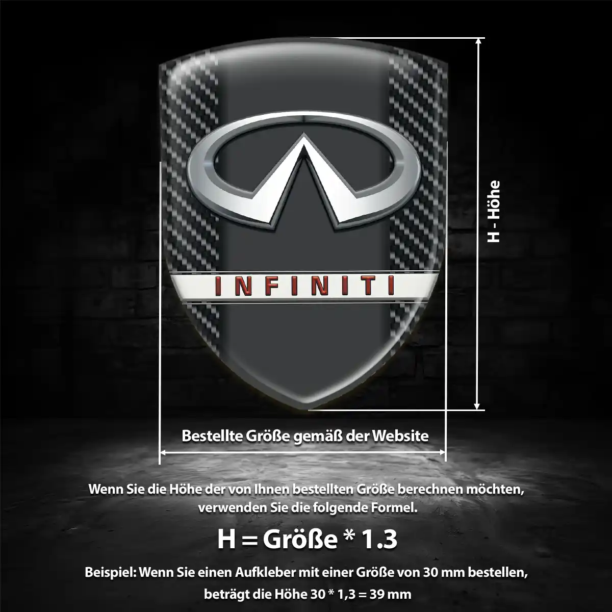 Infiniti 3D Gel Aufkleber Silikon Premium-Edition