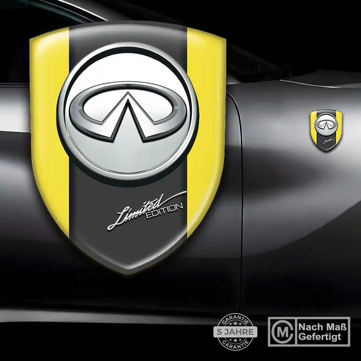 Infiniti 3D Gel Aufkleber Silikon Stilvolles Design