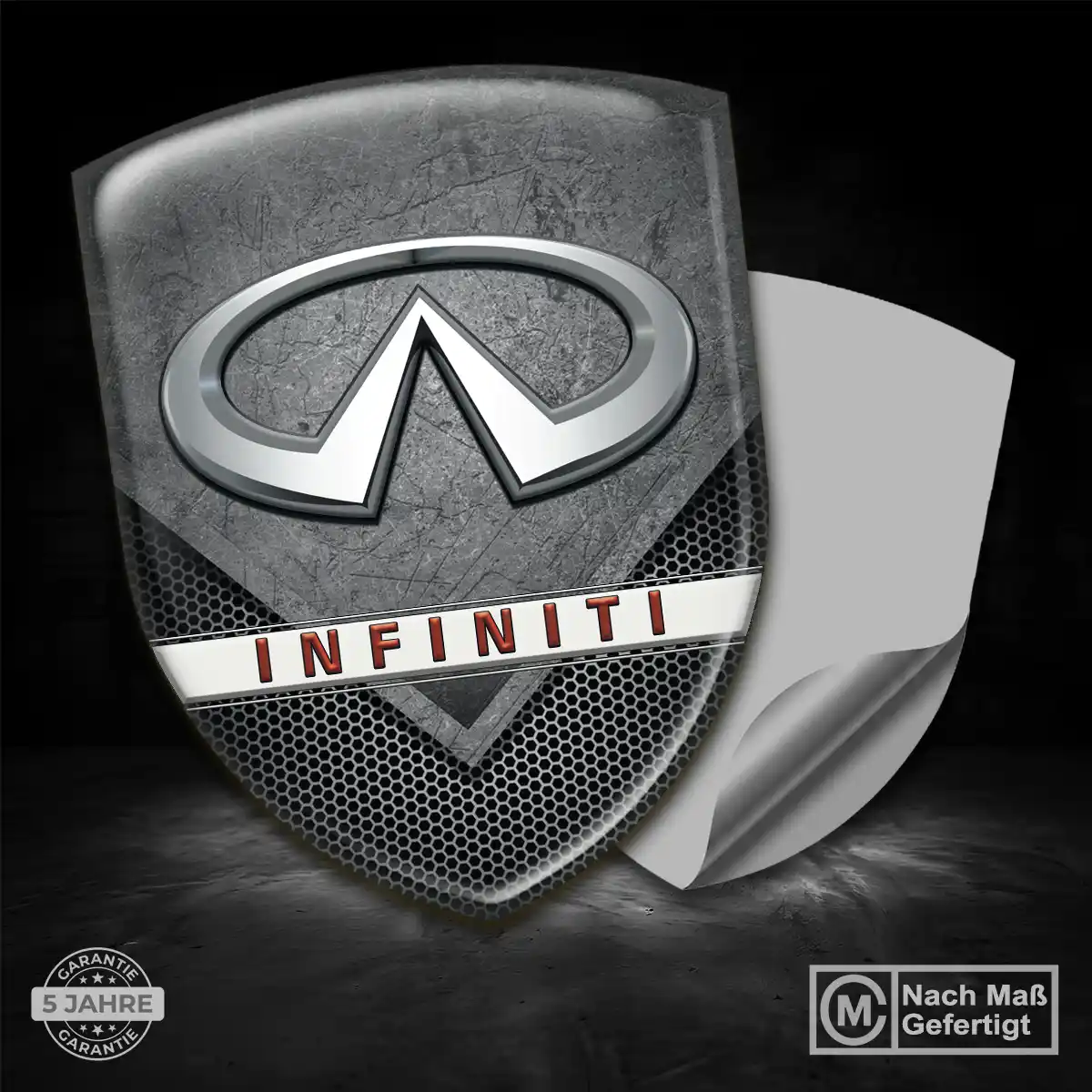Infiniti 3D Gel Aufkleber Wappen Anspruchsvolles Design