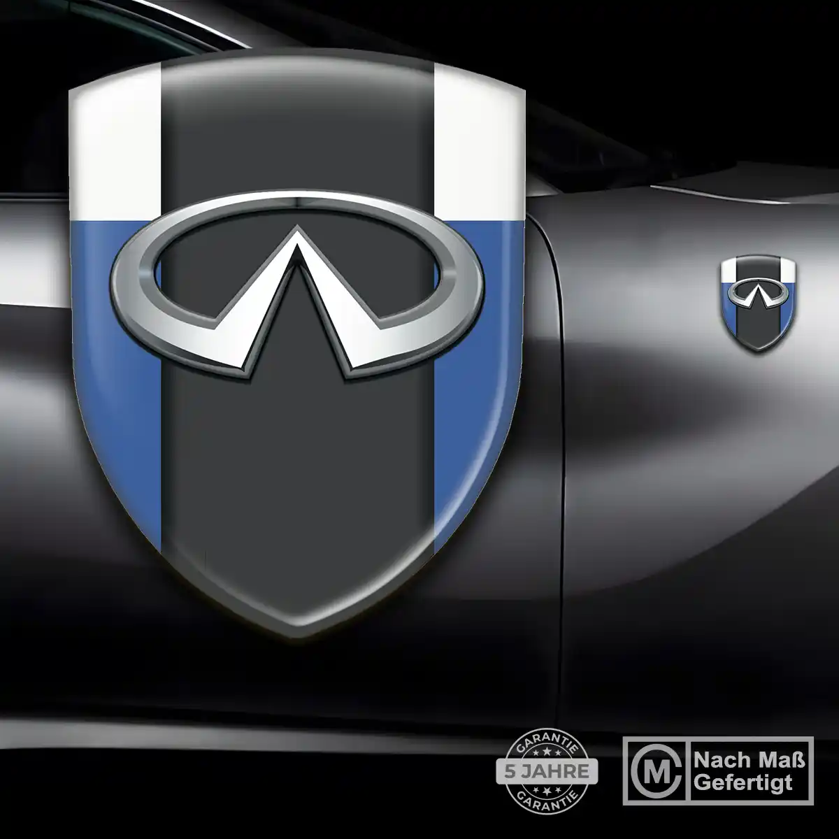 Infiniti 3D Gel Aufkleber Wappen Ausdrucksstarkes Design