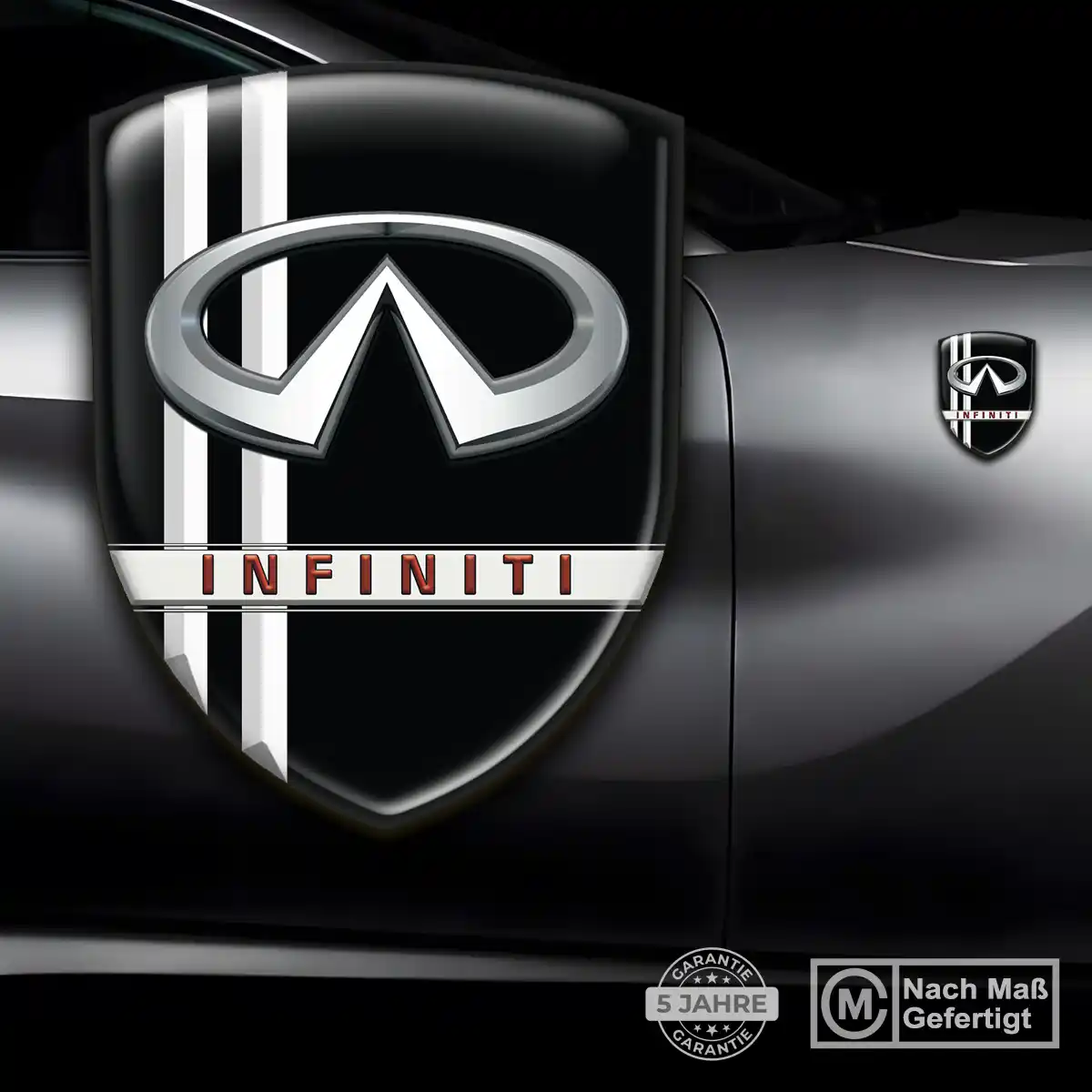 Infiniti 3D Gel Aufkleber Wappen Auto Edles Design