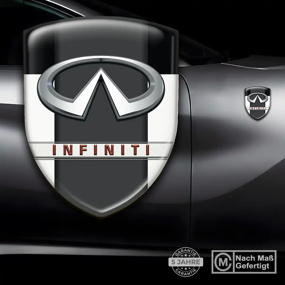 Infiniti 3D Gel Aufkleber Wappen Auto Elegantes Design