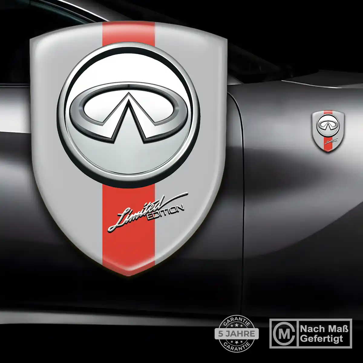 Infiniti 3D Gel Aufkleber Wappen Auto Höchste Qualität