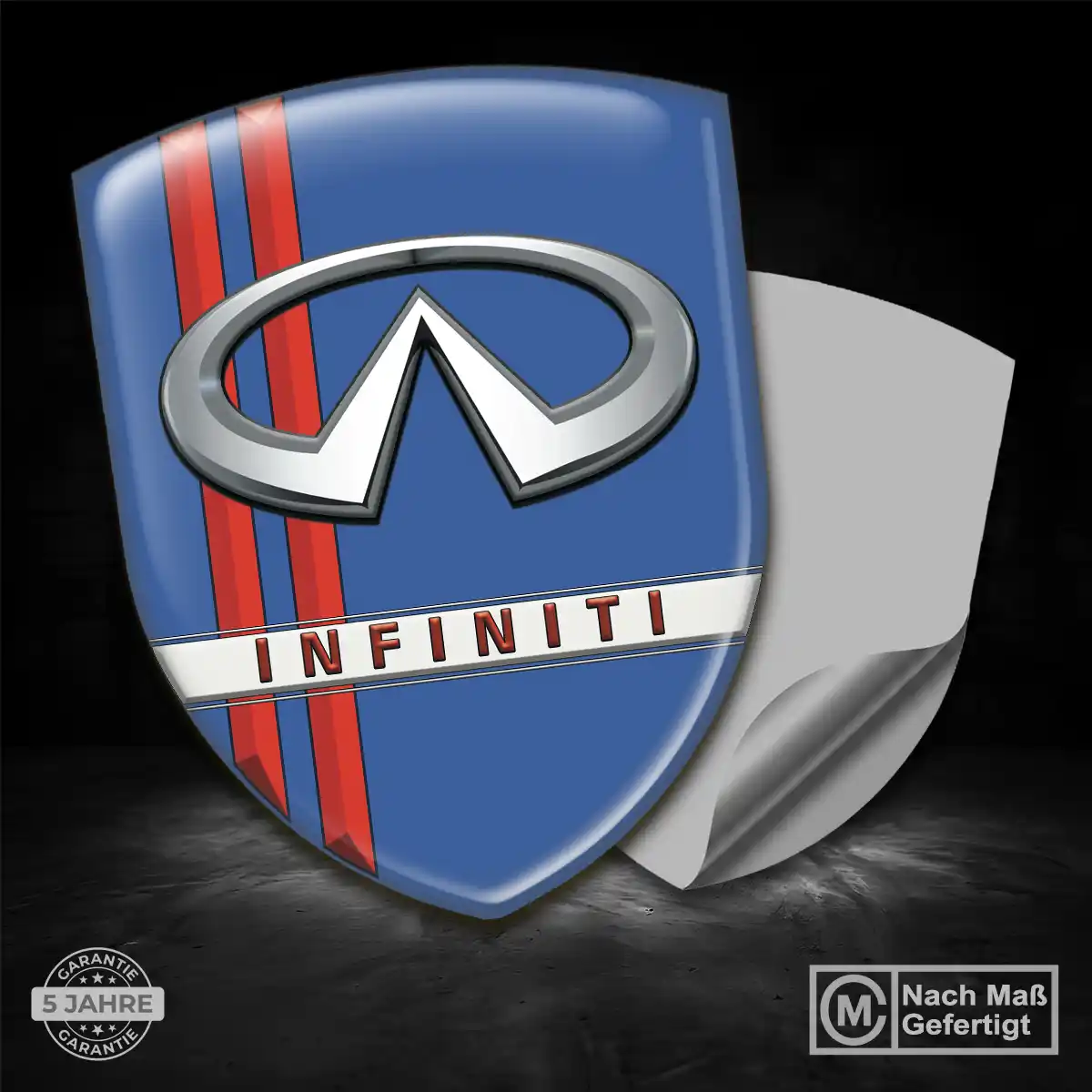Infiniti 3D Gel Aufkleber Wappen Auto Hochwertiges Harz