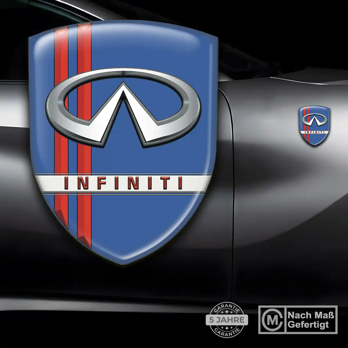 Infiniti 3D Gel Aufkleber Wappen Auto Hochwertiges Harz