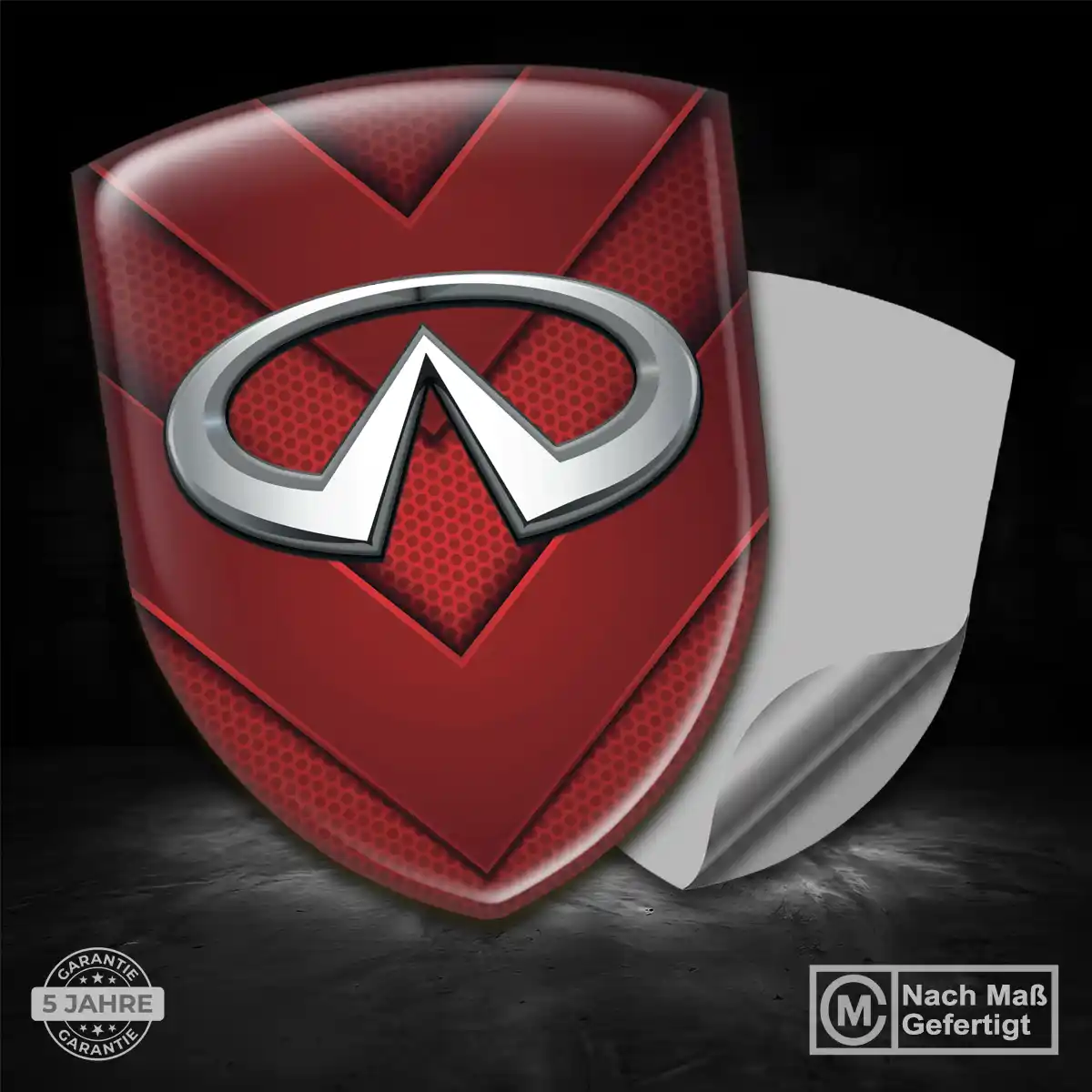 Infiniti 3D Gel Aufkleber Wappen Auto Interieurdesign