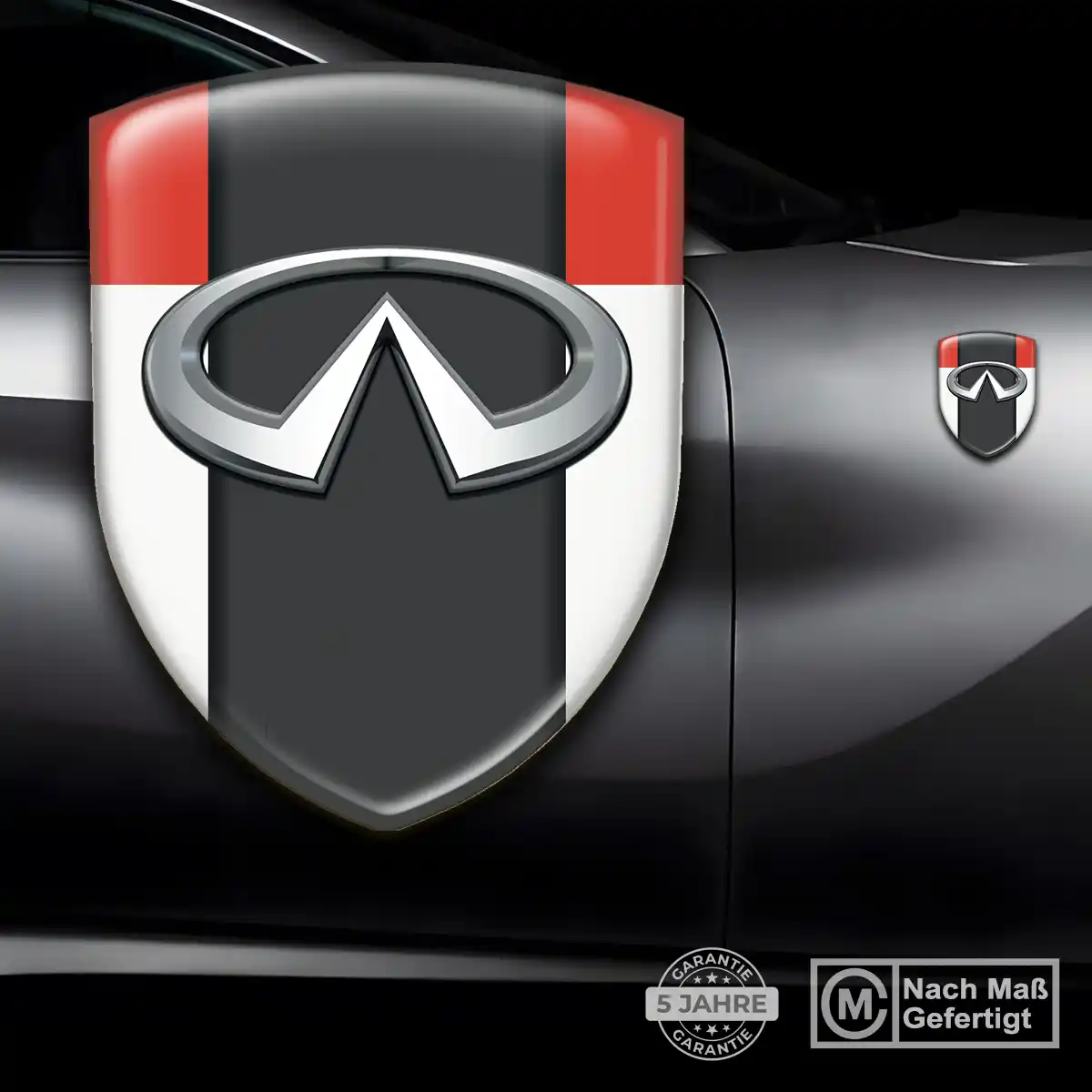 Infiniti 3D Gel Aufkleber Wappen Auto Limitierte Auflage