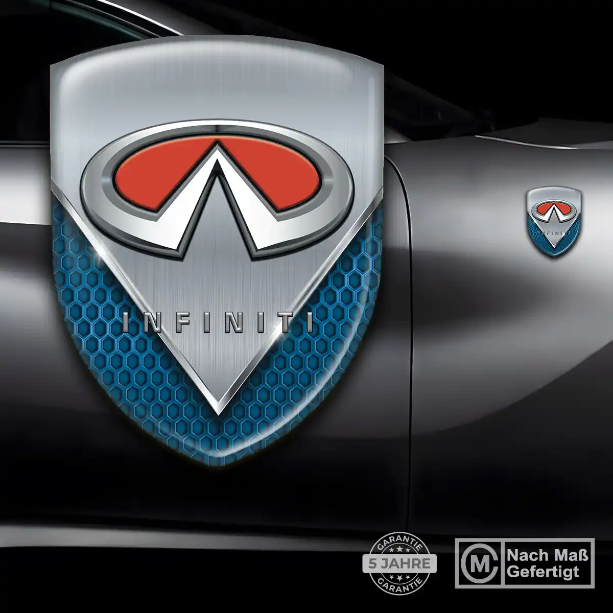 Infiniti 3D Gel Aufkleber Wappen Auto Tuningfahrzeug