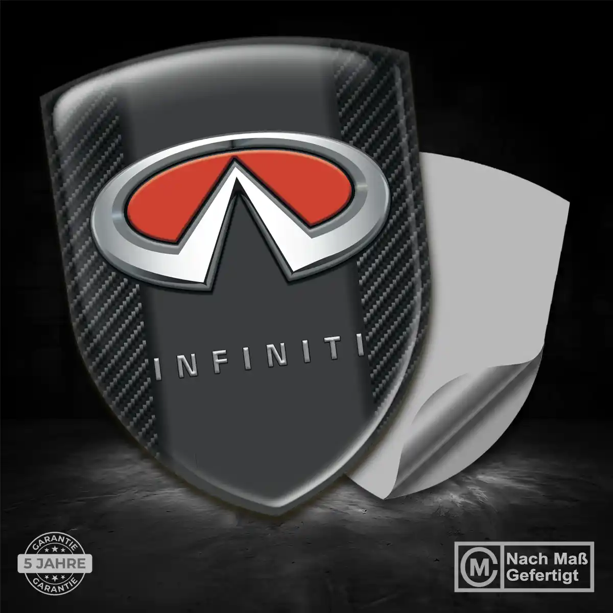 Infiniti 3D Gel Aufkleber Wappen Überzeugende Qualität