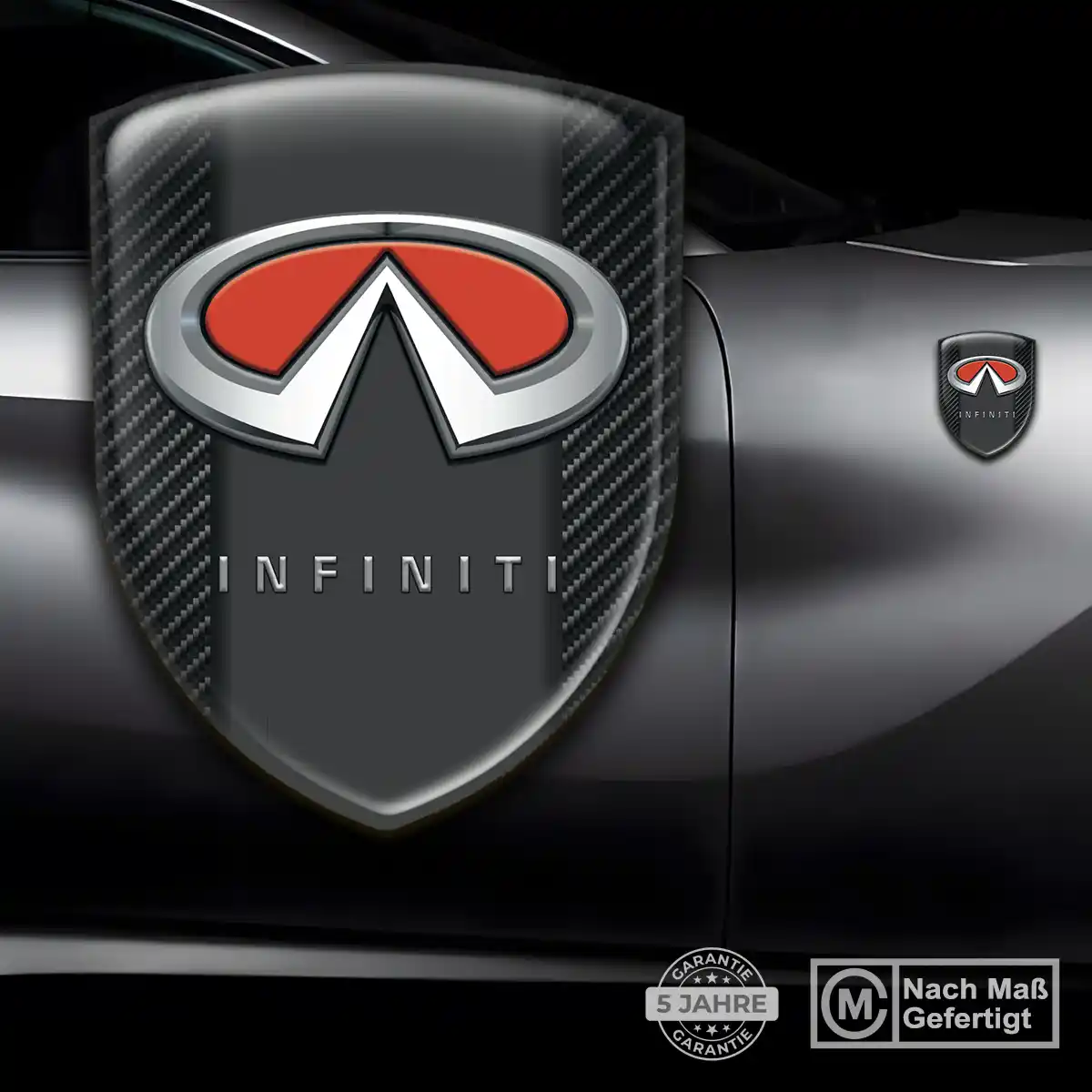 Infiniti 3D Gel Aufkleber Wappen Überzeugende Qualität