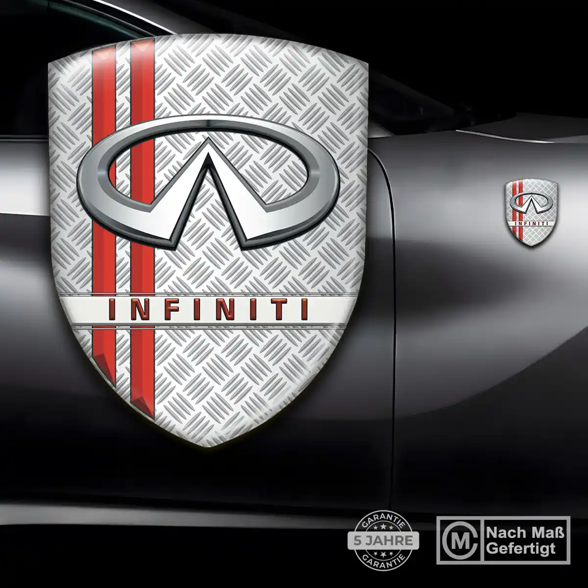 Infiniti 3D Gel Aufkleber Wappen Erstklassige Qualität