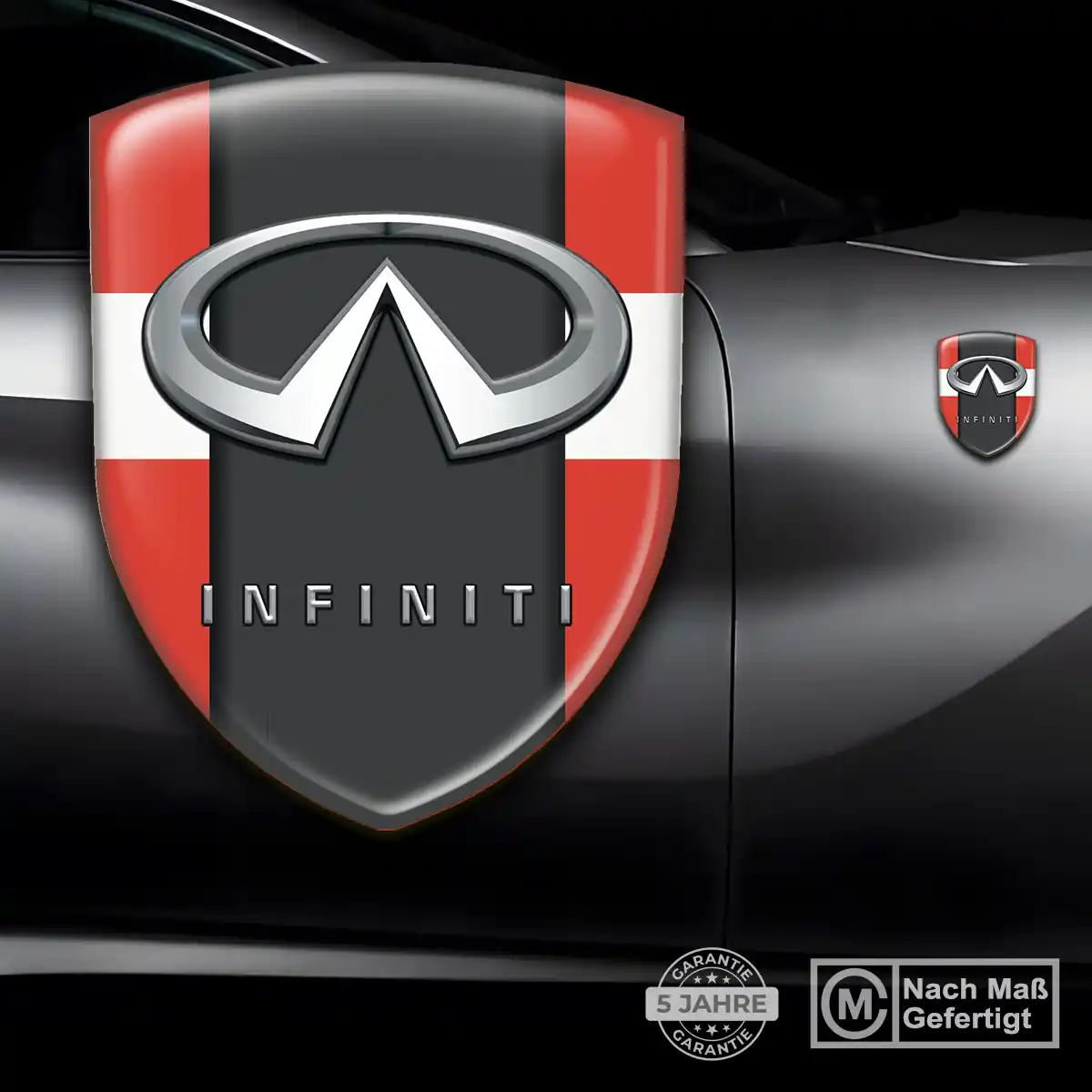Infiniti 3D Gel Aufkleber Wappen Höchste Qualität
