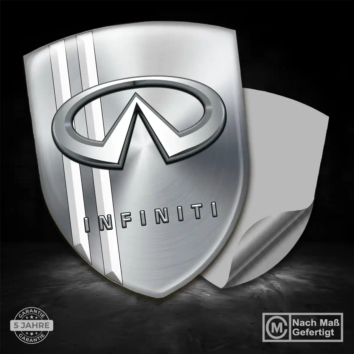 Infiniti 3D Gel Aufkleber Wappen Hochwertiges Harz