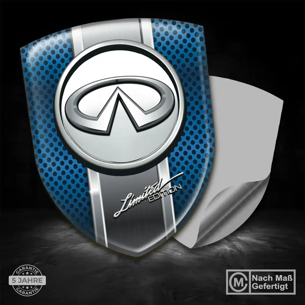 Infiniti 3D Gel Aufkleber Wappen Modernes Design