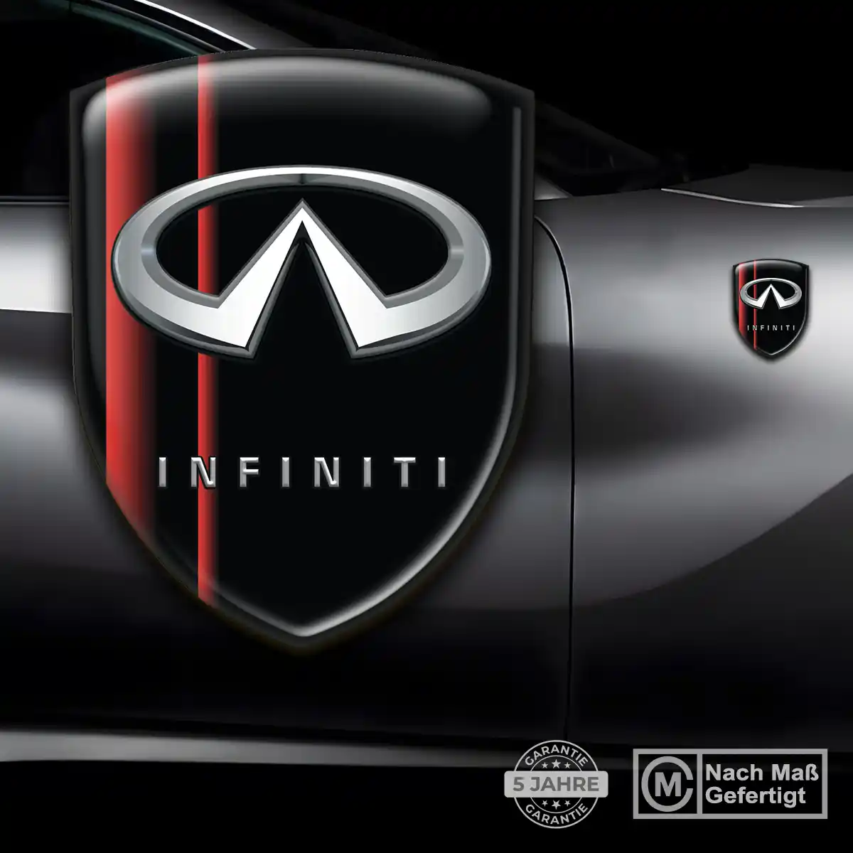 Infiniti 3D Gel Aufkleber Wappen Premiumqualität