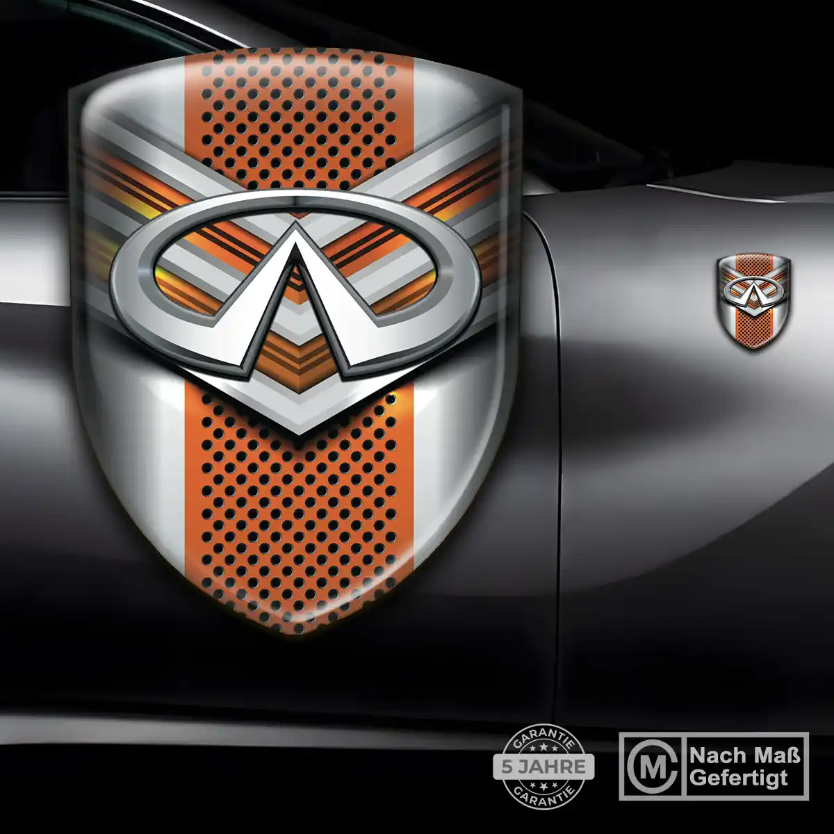 Infiniti 3D Gel Aufkleber Wappen Stilvolles Design