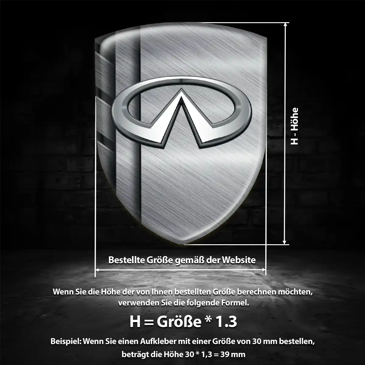 Infiniti Aufkleber 3D Gel Emblem Auto Hochwertiges Harz