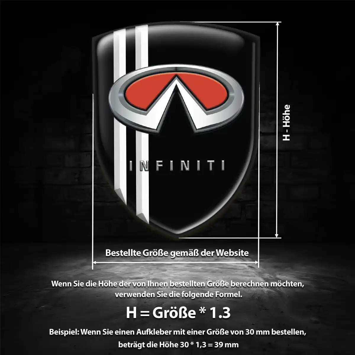 Infiniti Aufkleber 3D Gel Emblem Auto Hohe Qualität