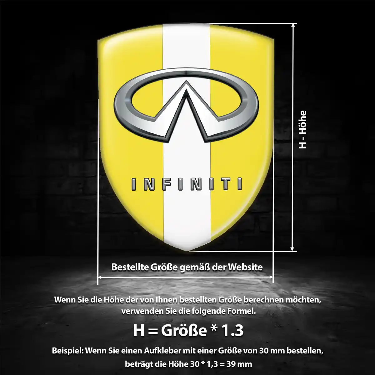 Infiniti Aufkleber 3D Gel Emblem Auto Limitierte Auflage