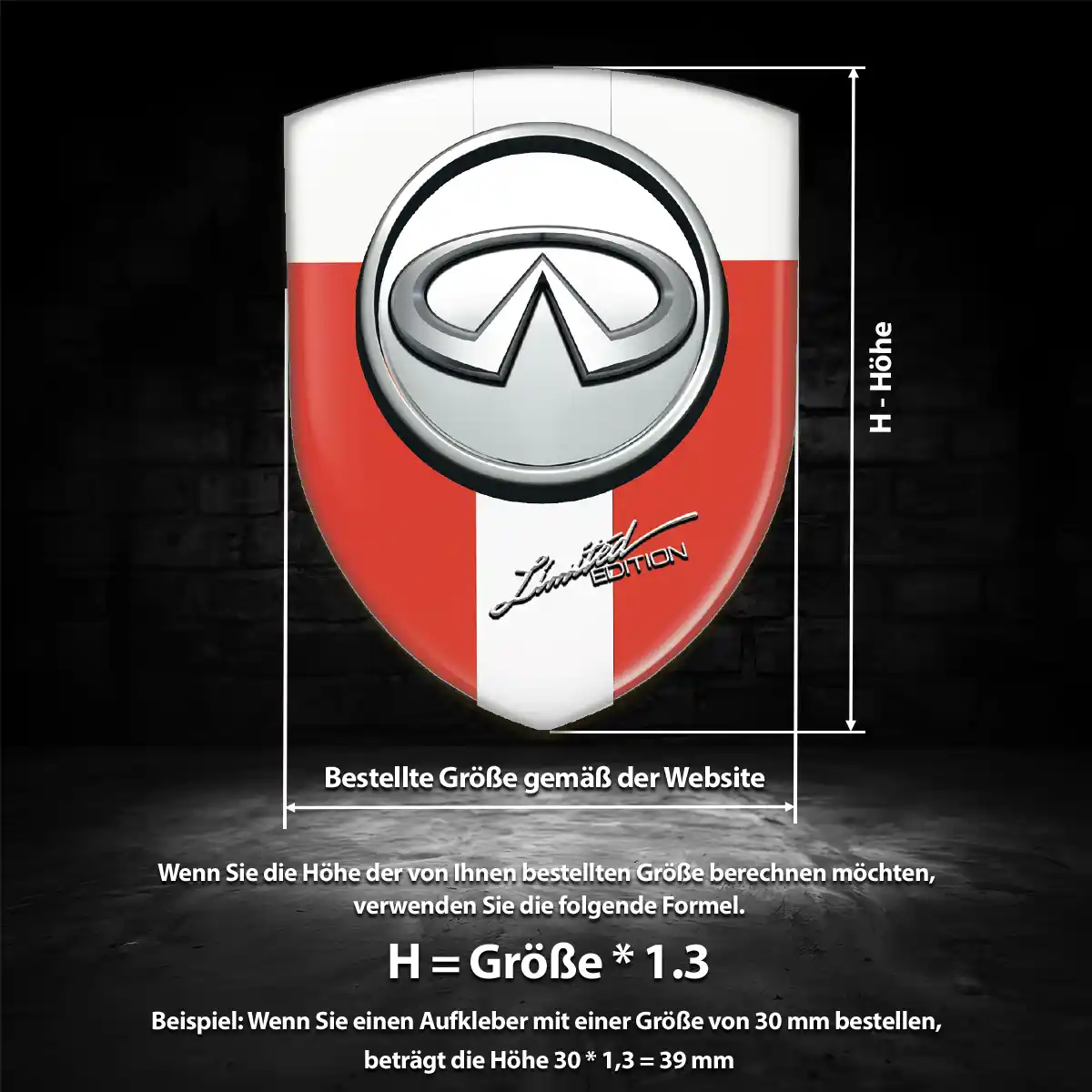 Infiniti Aufkleber 3D Gel Emblem Auto Luxus-Edition