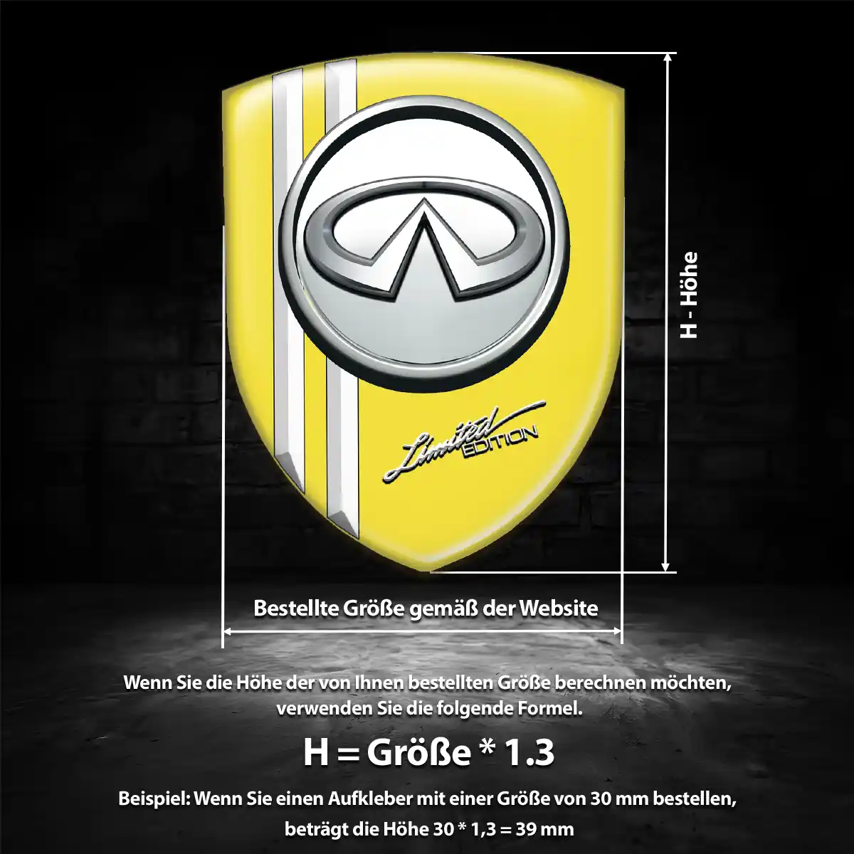 Infiniti Aufkleber 3D Gel Emblem Auto Markenedition