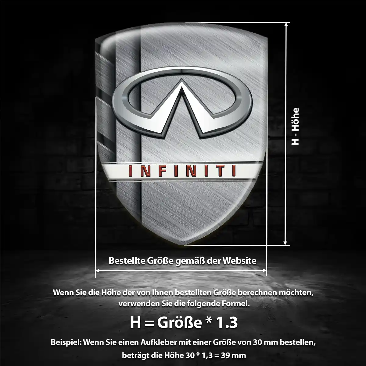 Infiniti Aufkleber 3D Gel Emblem Auto Modernes Design