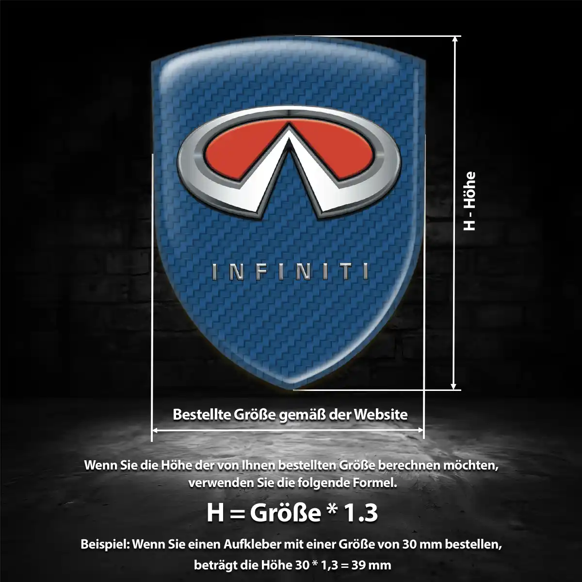 Infiniti Aufkleber 3D Gel Emblem Auto Premium-Edition