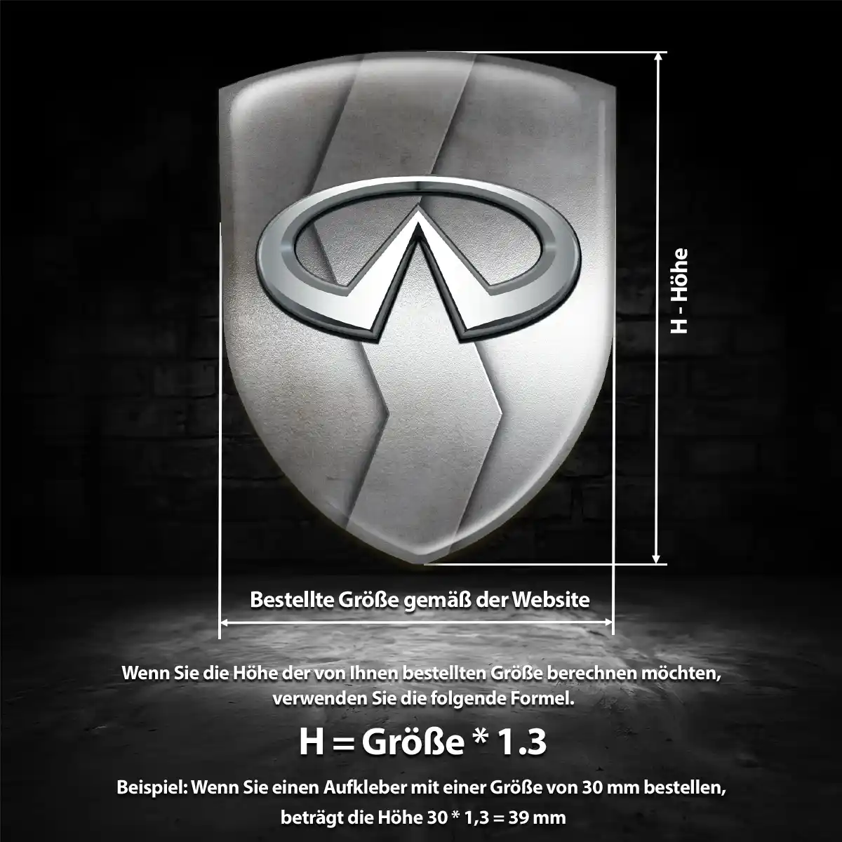 Infiniti Aufkleber 3D Gel Emblem Auto Premiumqualität