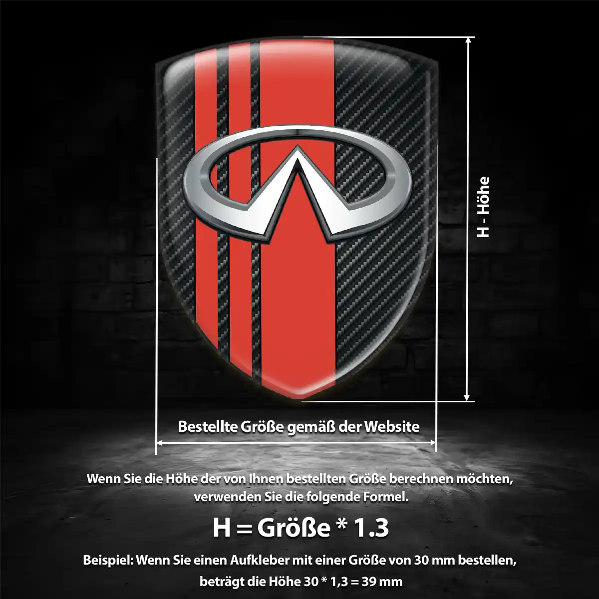 Infiniti Aufkleber 3D Gel Emblem Auto Spitzenqualität