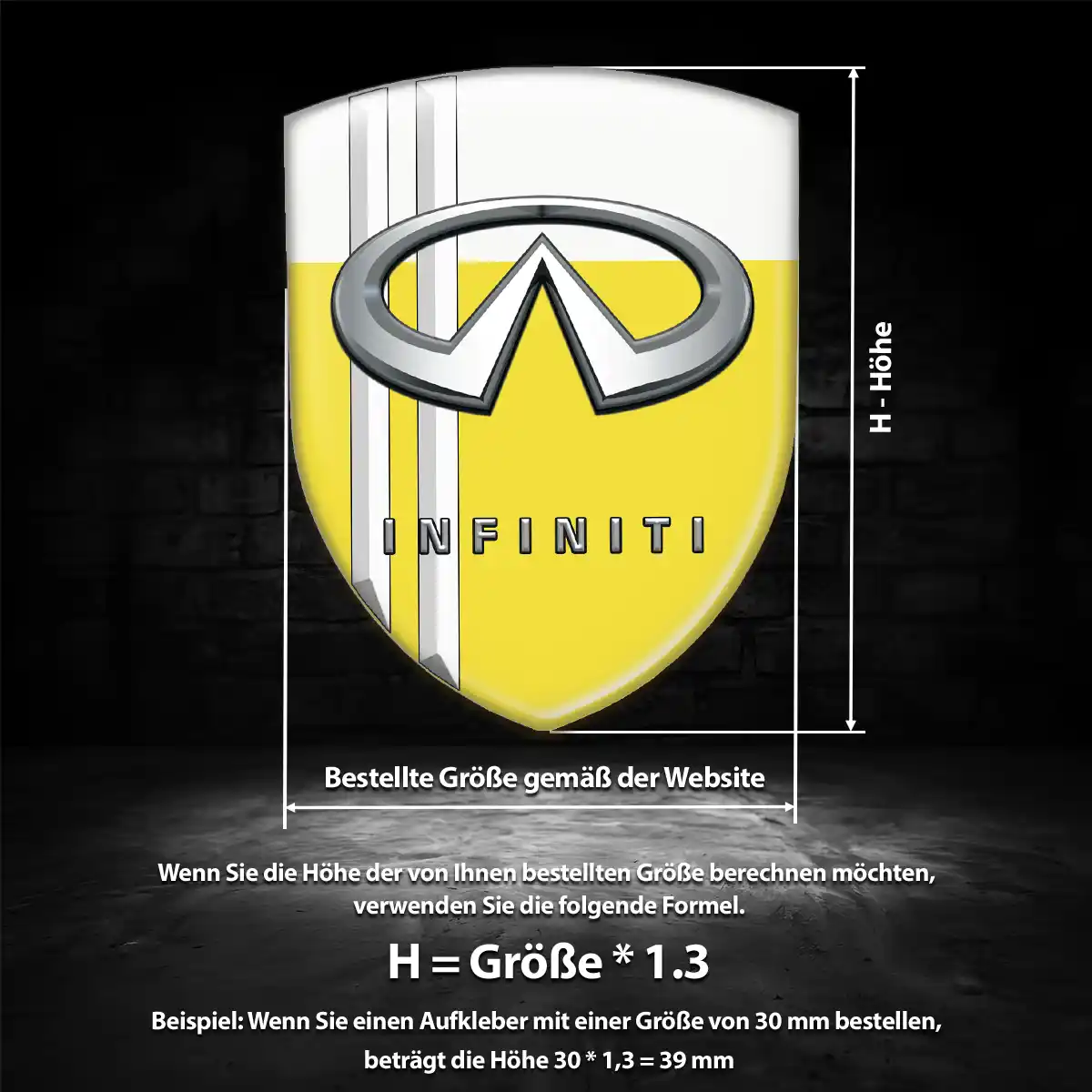 Infiniti Aufkleber 3D Gel Emblem Exterieurdesign