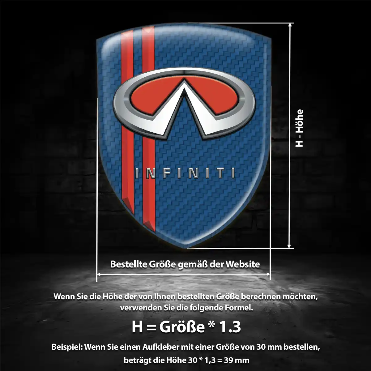 Infiniti Aufkleber 3D Gel Emblem Luxus-Edition