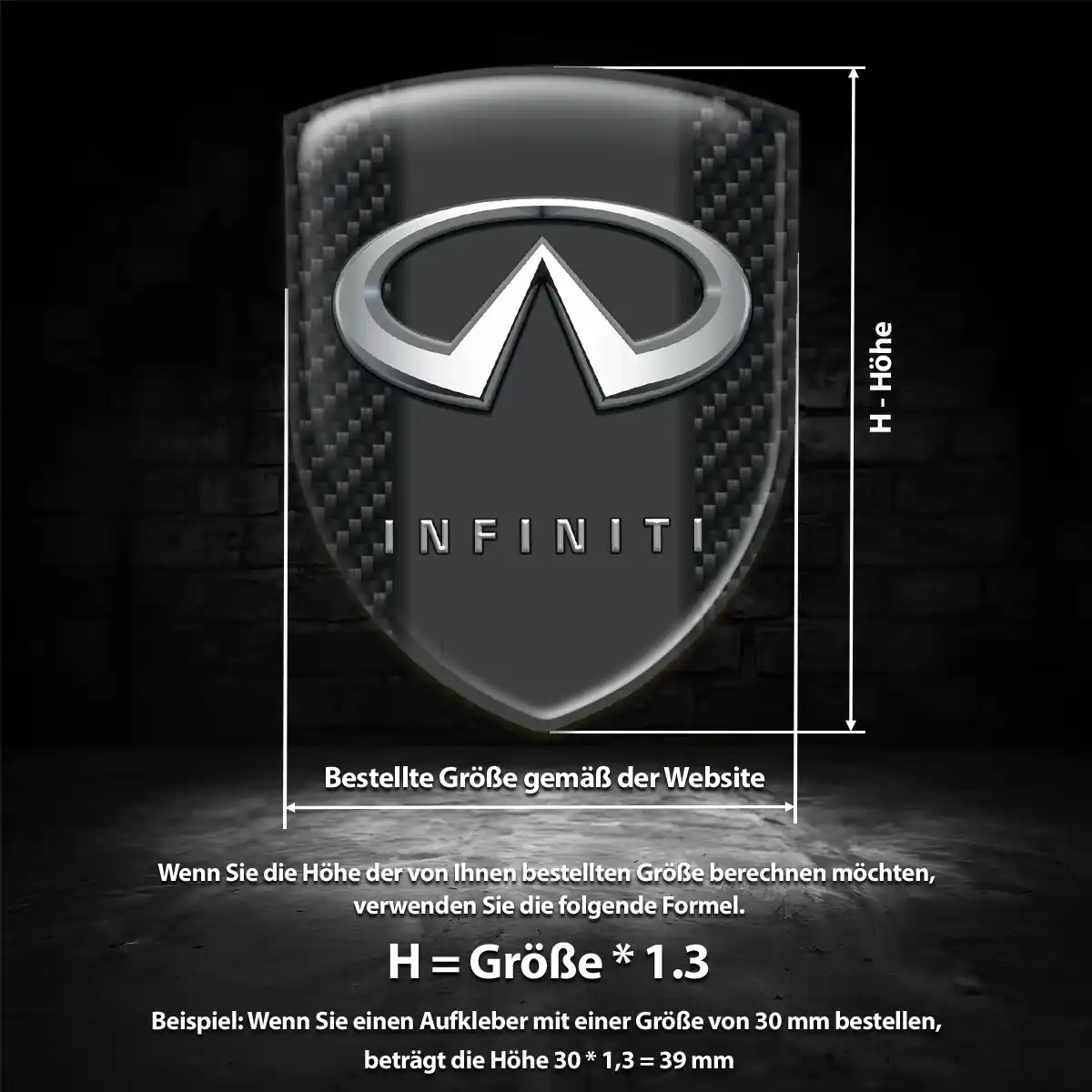 Infiniti Aufkleber 3D Gel Emblem Markenedition