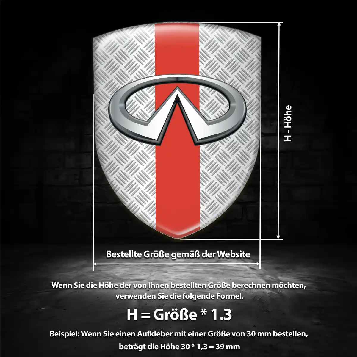 Infiniti Aufkleber 3D Gel Emblem Premiumqualität