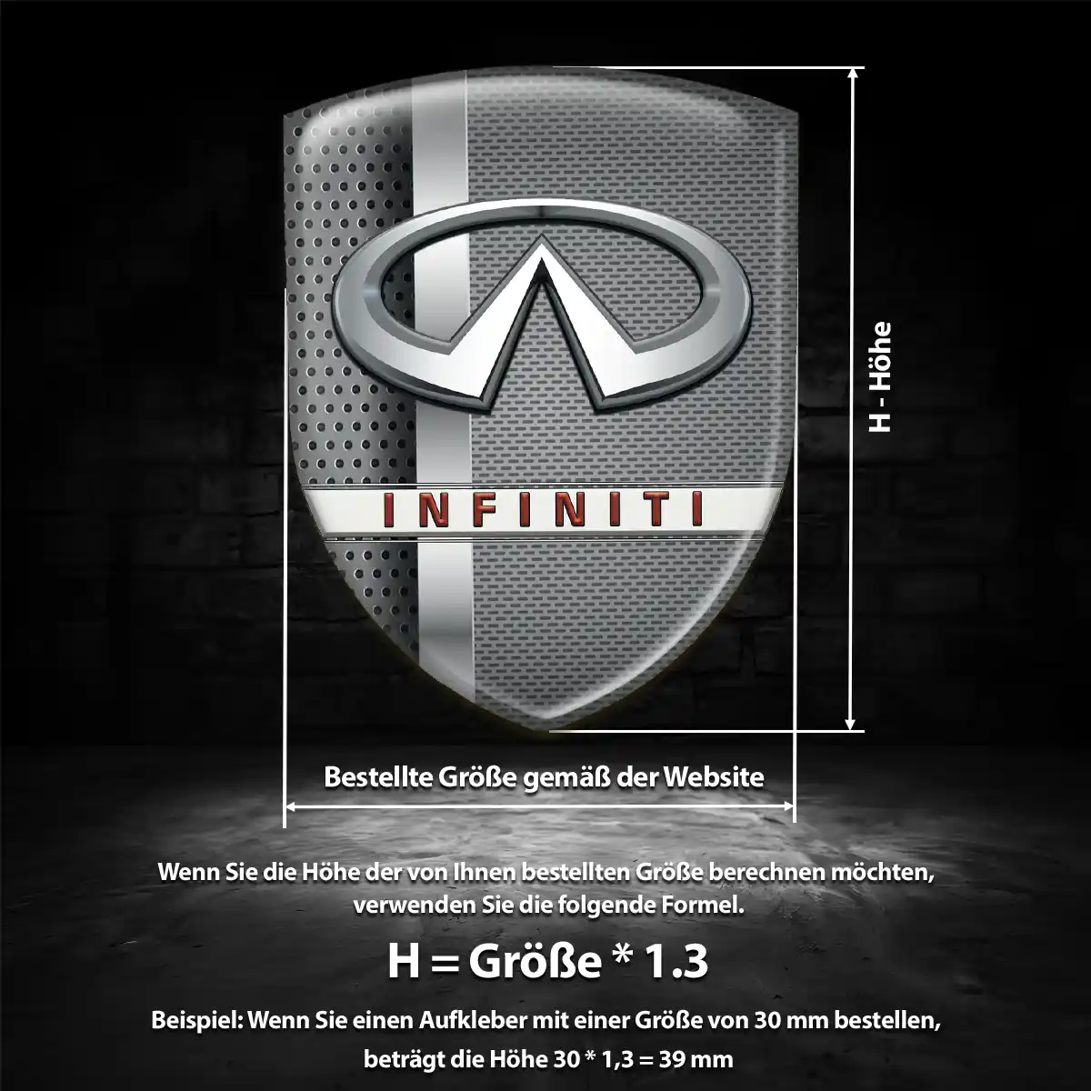 Infiniti Aufkleber 3D Gel Embleme Auto Edles Design