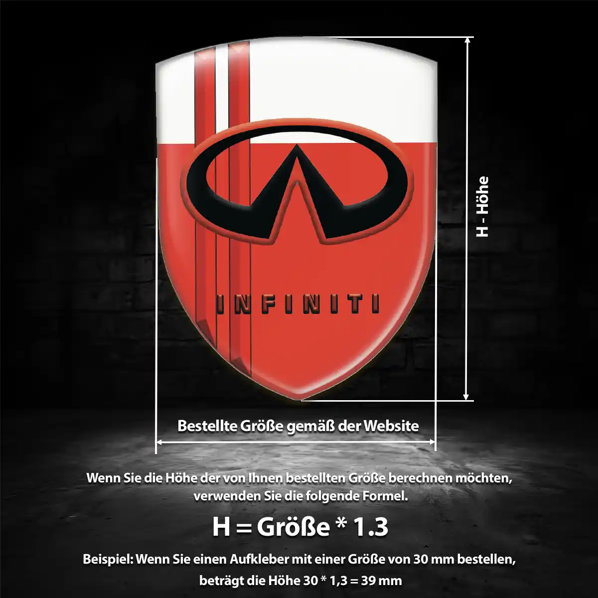 Infiniti Aufkleber 3D Gel Embleme Auto Exterieurdesign
