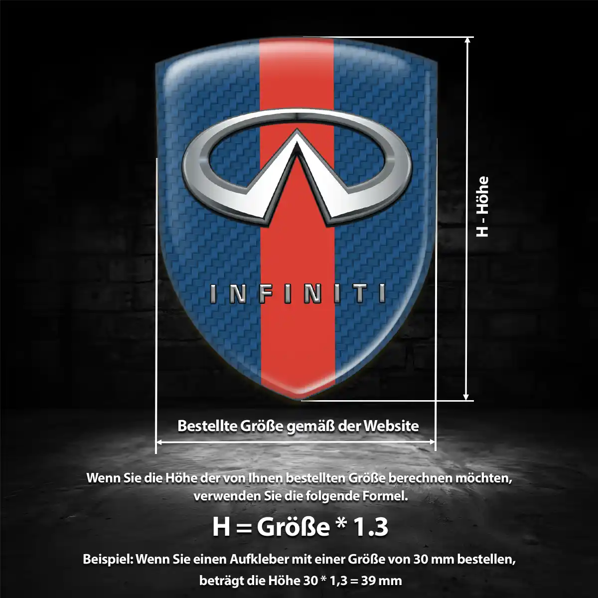 Infiniti Aufkleber 3D Gel Embleme Auto Höchste Qualität