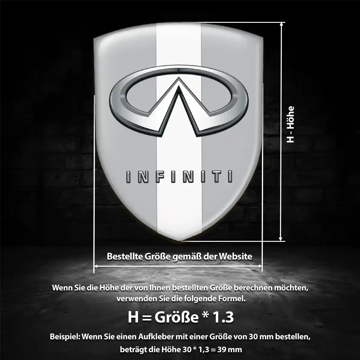 Infiniti Aufkleber 3D Gel Embleme Auto Hochwertiges Harz