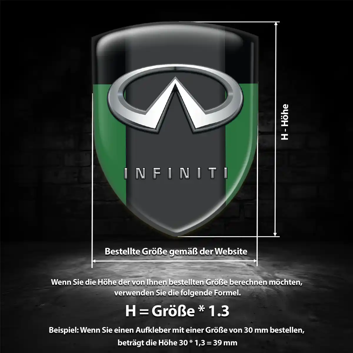 Infiniti Aufkleber 3D Gel Embleme Auto Limitierte Auflage