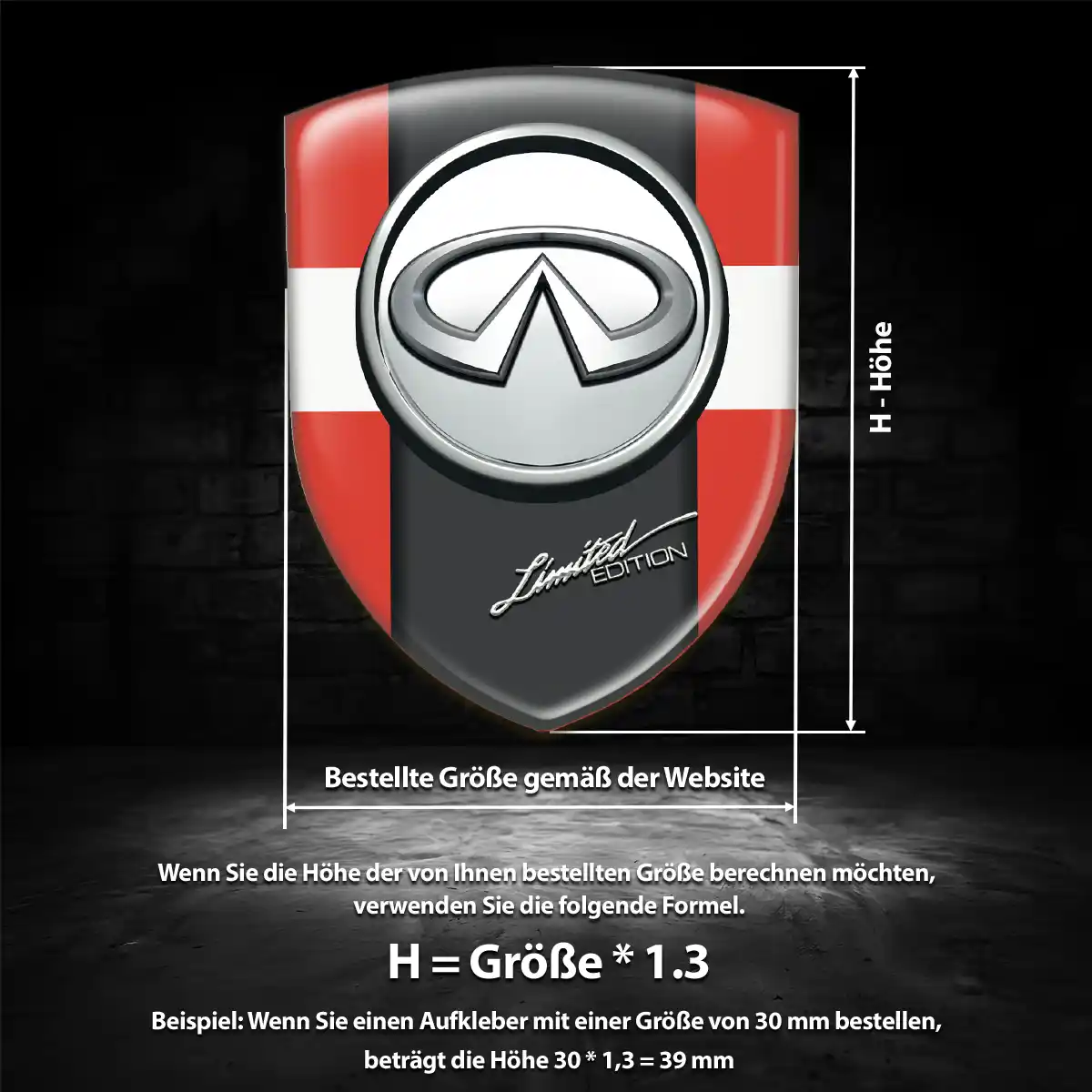 Infiniti Aufkleber 3D Gel Embleme Auto Luxus-Edition