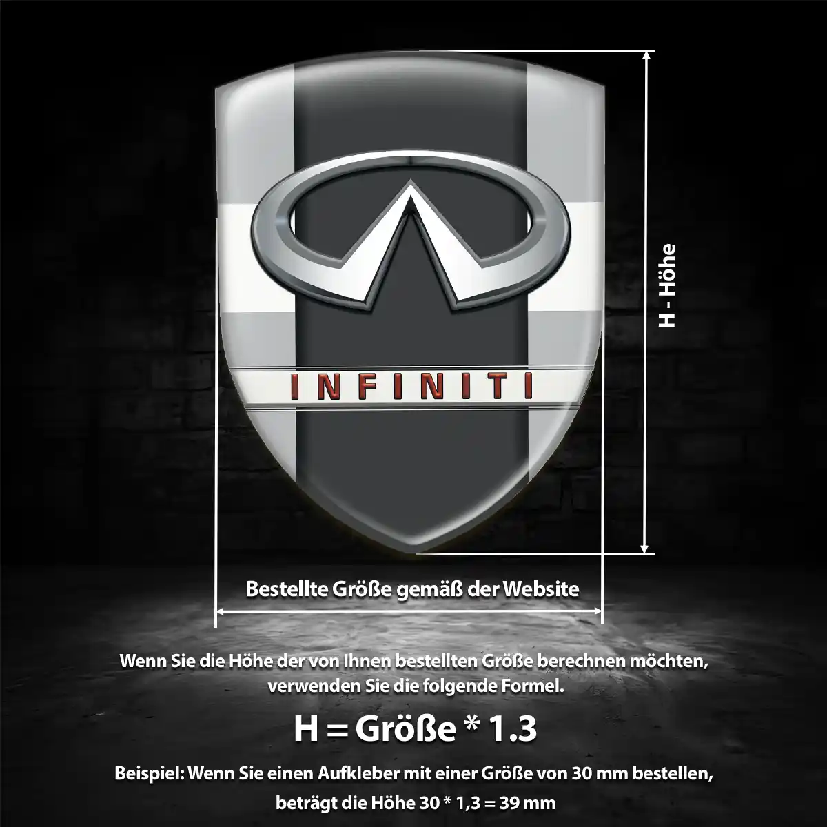 Infiniti Aufkleber 3D Gel Embleme Auto Markenedition