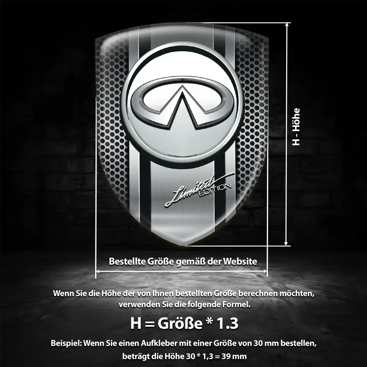 Infiniti Aufkleber 3D Gel Embleme Auto Modernes Design