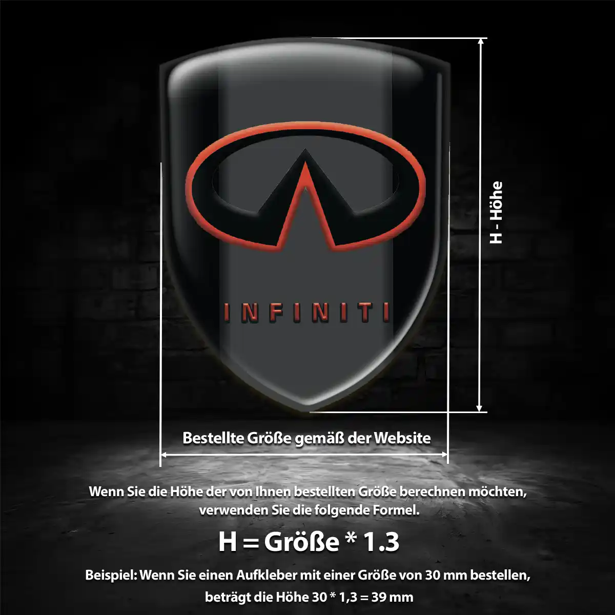 Infiniti Aufkleber 3D Gel Embleme Auto Premium-Edition