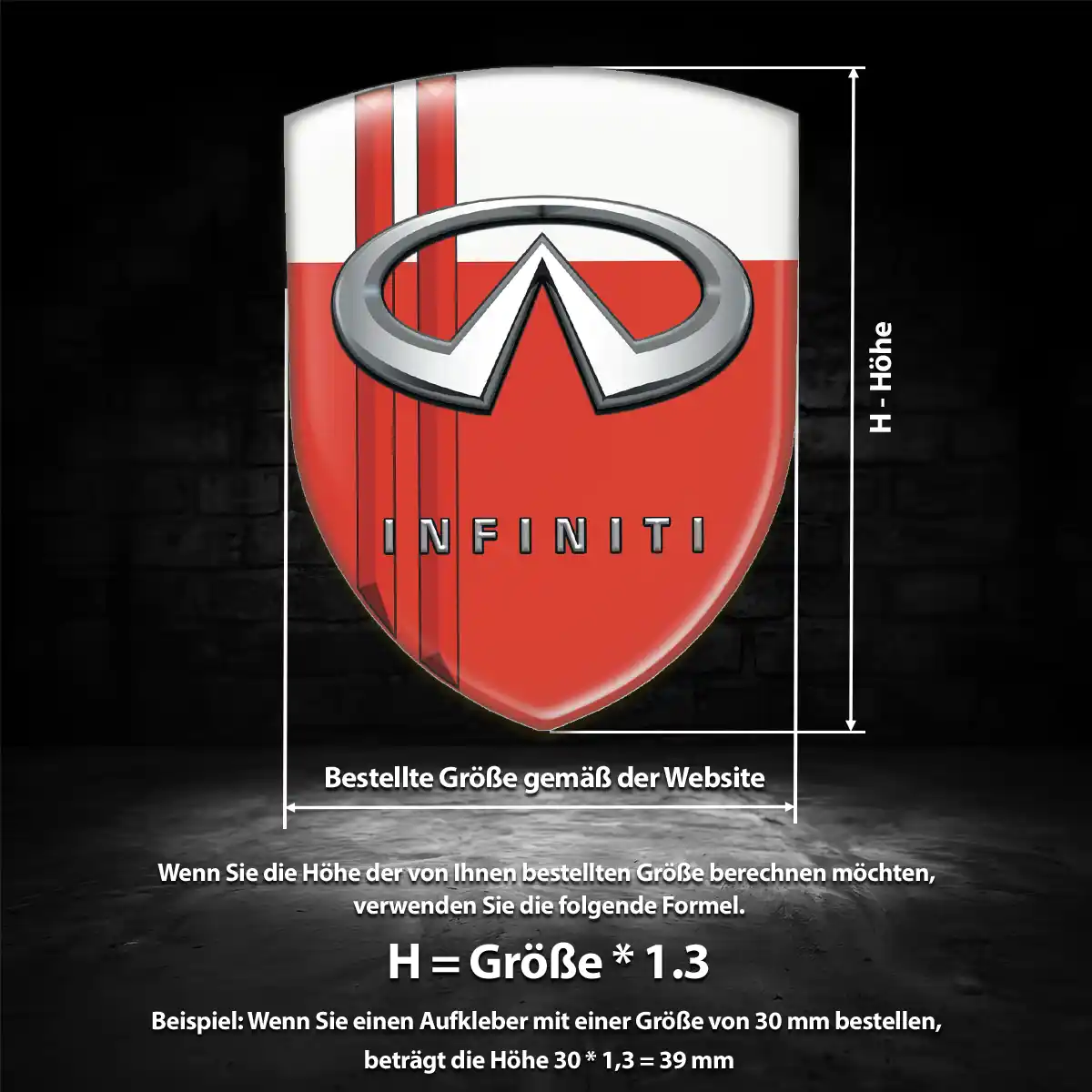 Infiniti Aufkleber 3D Gel Embleme Auto Spitzenqualität
