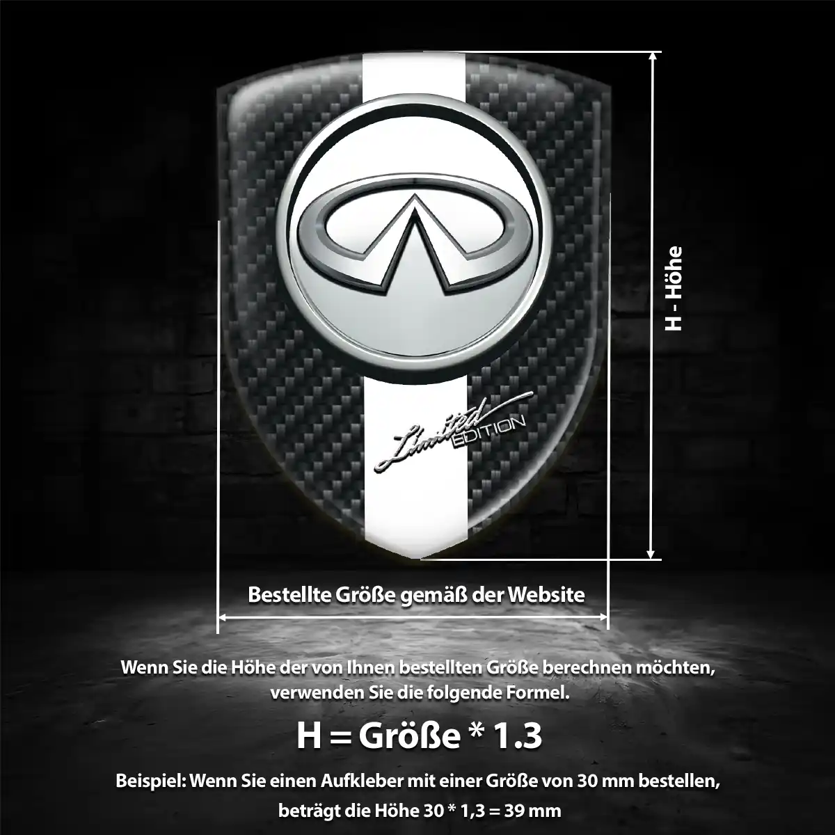 Infiniti Aufkleber 3D Gel Embleme Auto Stilvolles Design