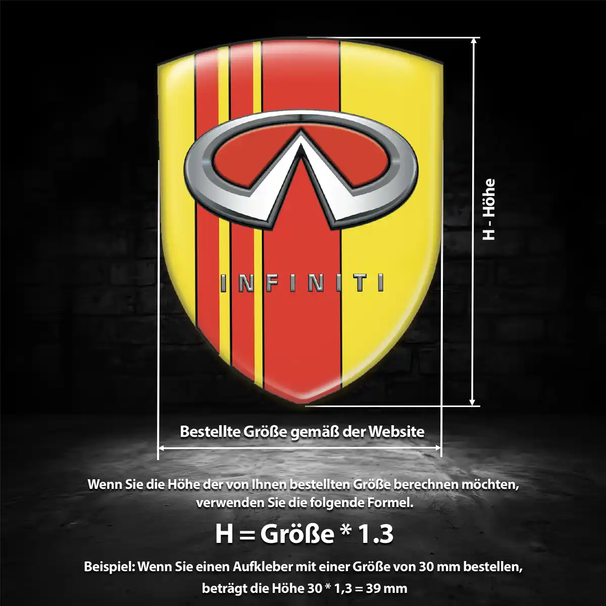 Infiniti Aufkleber 3D Gel Embleme Auto Tuningfahrzeug