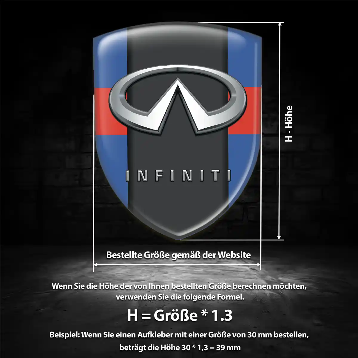 Infiniti Aufkleber 3D Gel Embleme Luxus-Edition