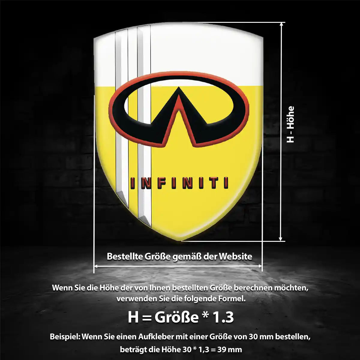 Infiniti Aufkleber 3D Gel Embleme Modernes Design
